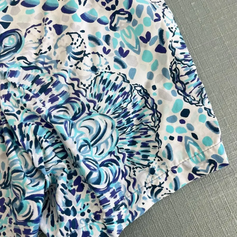 Lilly Pulitzer Junior Capri Trunk Resort White Call My Shell Phone S 4-5